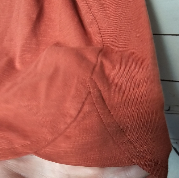 Soft Surroundings Rust Button Front Tie Waist Dress - Picture 10 of 11